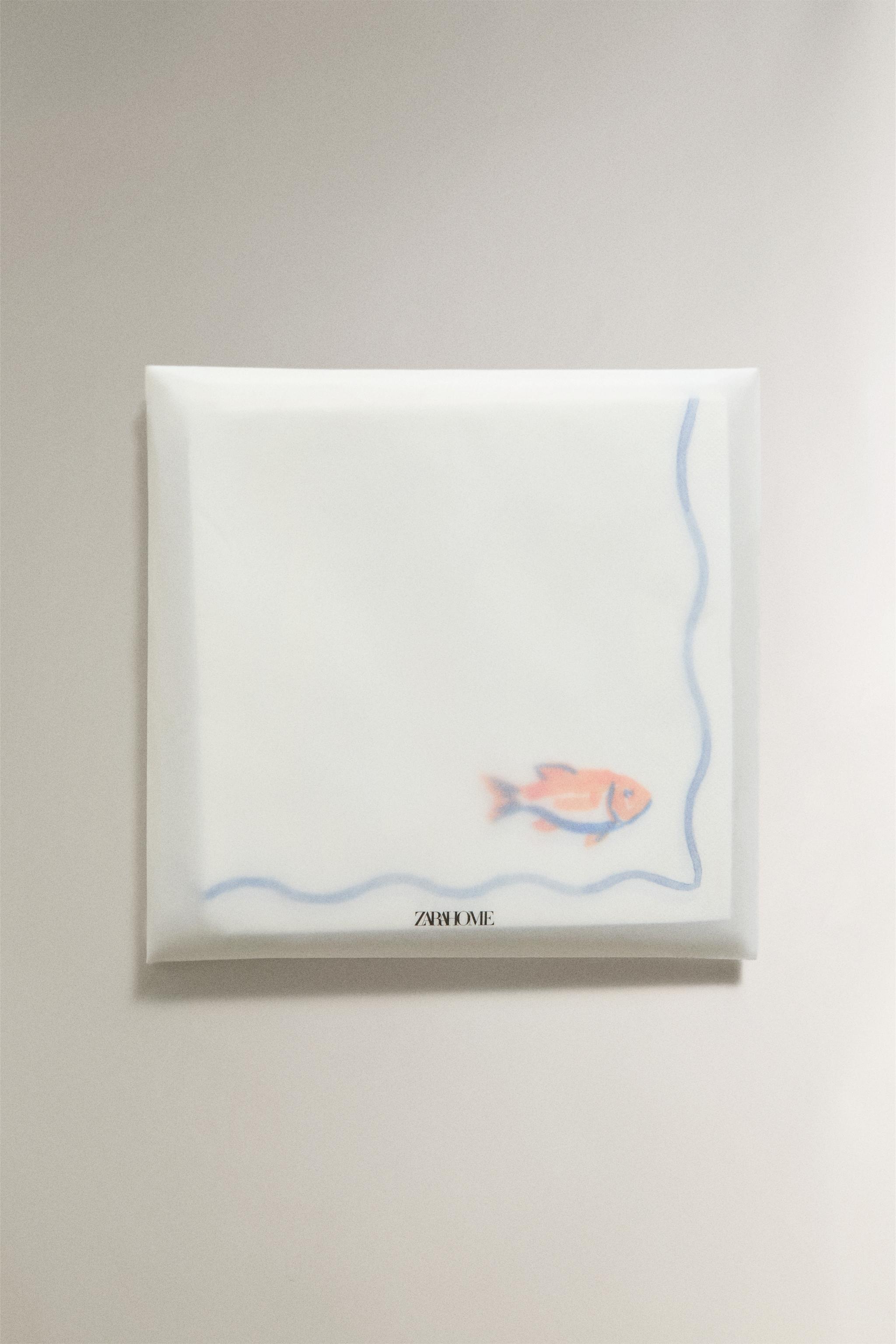 LOT DE SERVIETTES DE TABLE EN PAPIER POISSON (LOT DE 20)